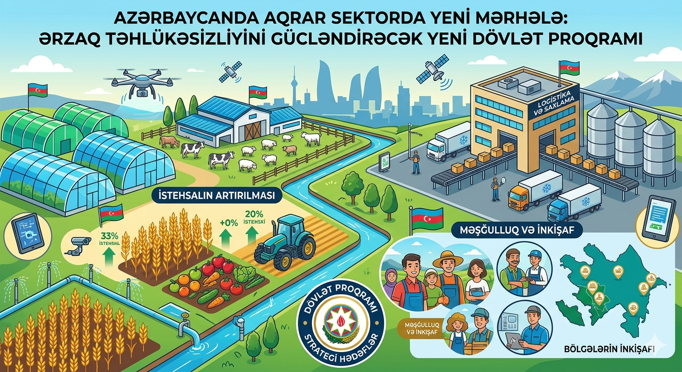 Azərbaycanda aqrar sektorda yeni mərhələ: Ərzaq təhlükəsizliyini gücləndirəcək yeni Dövlət Proqramı hazırlanır